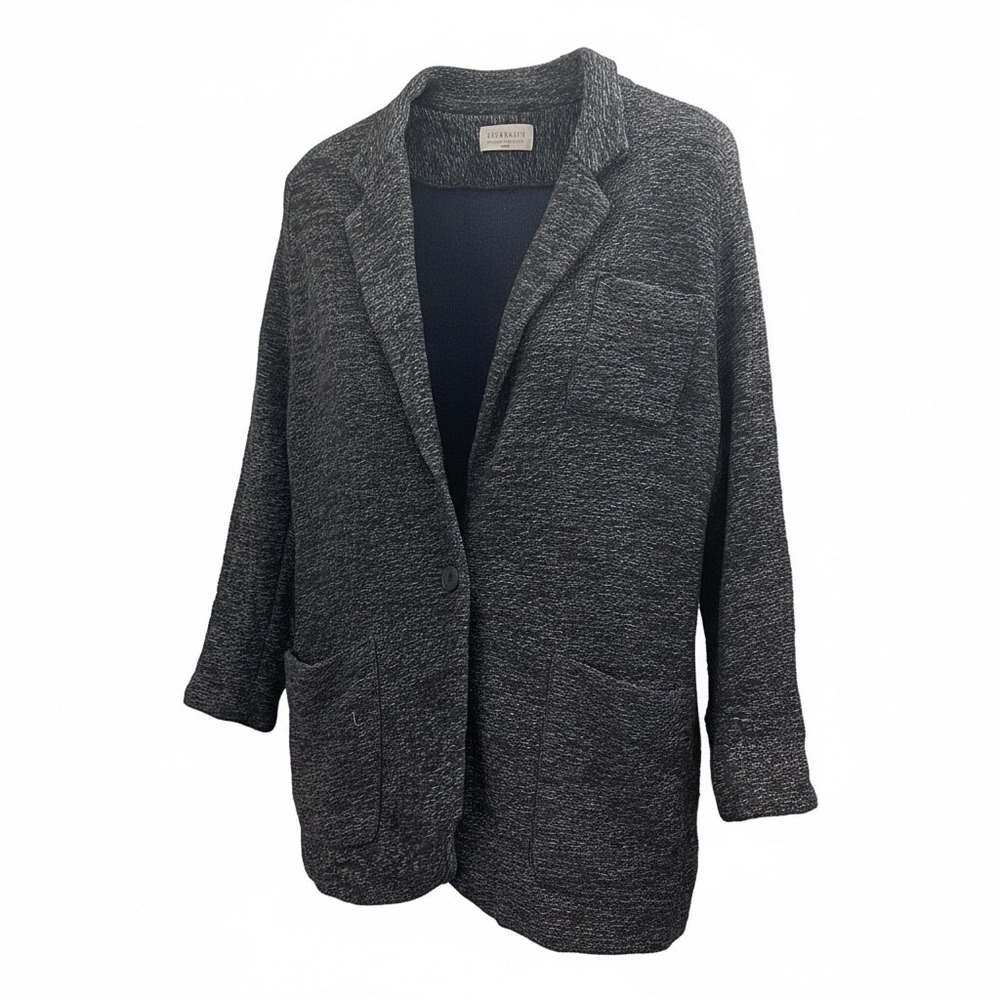 Autograph Knit Blazer Cardigan Navy‎ Soft Textured Jacket Size Large